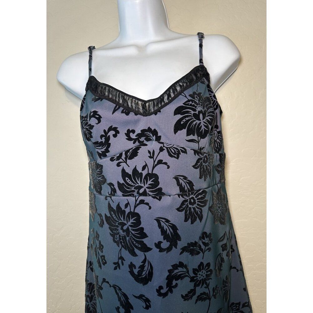 Y2K Babydoll Fairy Whimsigoth Midi Dress Size 9 Purple‎ Burnt Velvet 2000’s - Picture 4 of 11